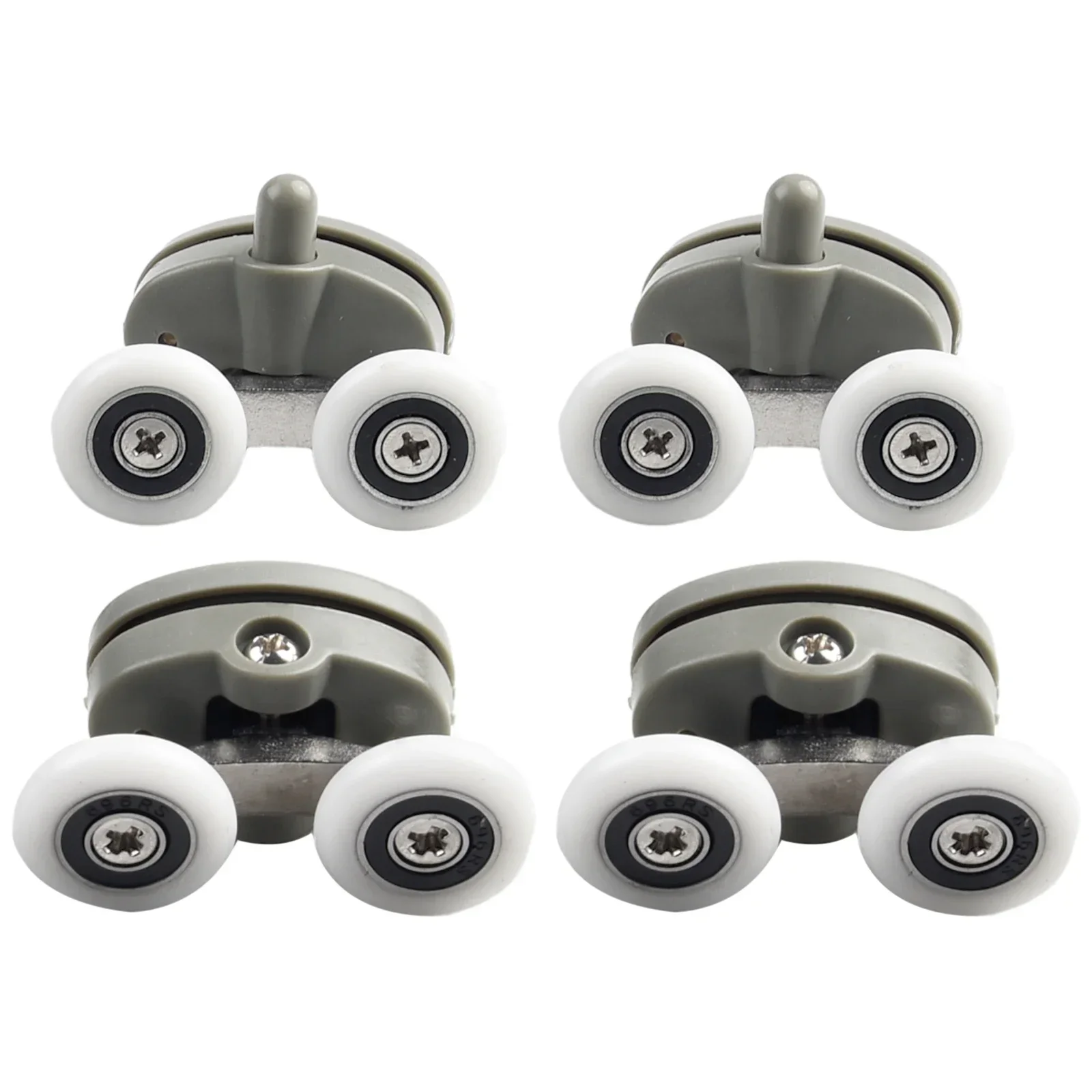 Wheels Top & Bottom Rollers Replace Parts Replacement Runner Set Shower Door 19/23/25/27mm Accessories Adjustable