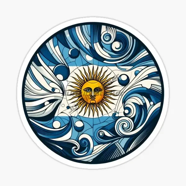 Argentina Flag Map Sun Emblem Creative Stickers for Car Motorcycle Helmet Bumper Wall Window Table Decoration Accessories - view 3