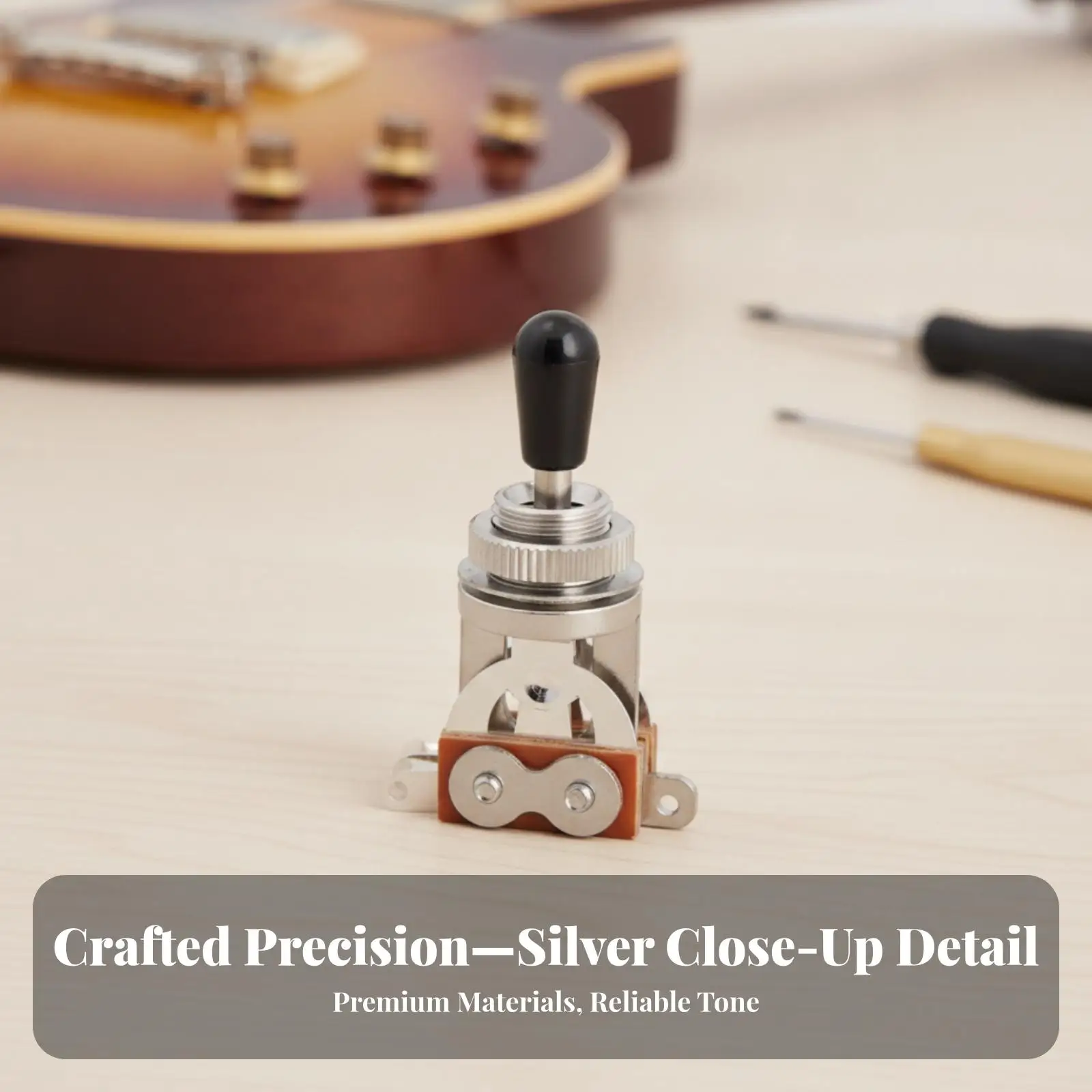 Versatile Three Way Electric Guitar Switch for Single Cut Style Instruments with Easy Wiring and Sturdy Plastic Base
