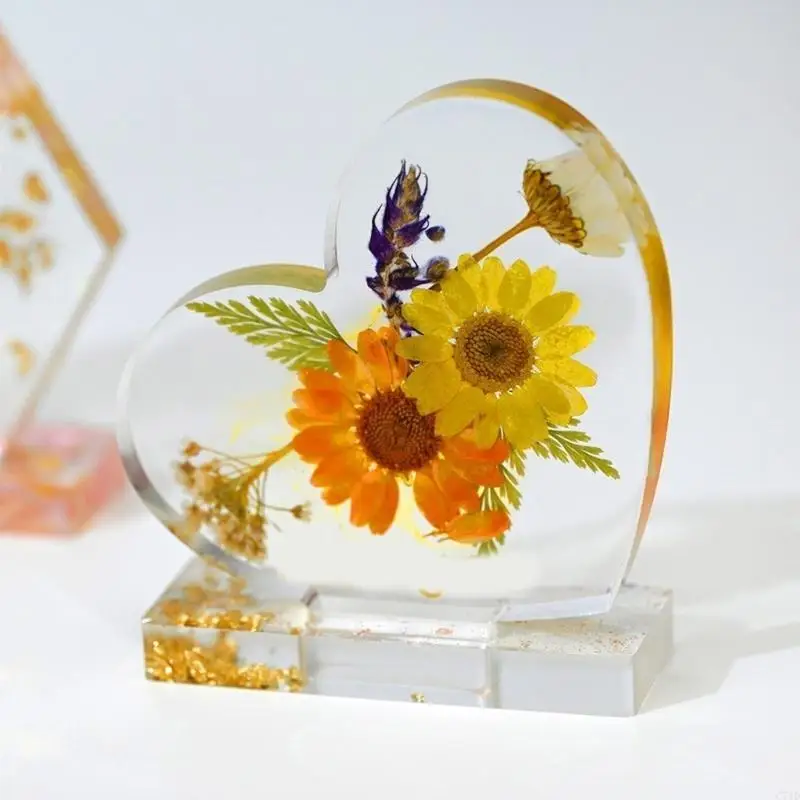  Sturdy Silicone Molds for Unique Heart Round and Hexagon Photo Frame Crafting