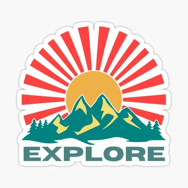 Camping Field Expedition Mountain Stickers Window Laptop Motorcycle Wall Accessories Vinyl Self-adhesive Decals