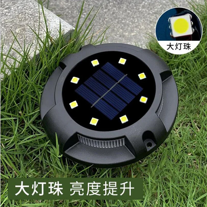 

New Solar Outdoor Buried Light 8+4LED Waterproof Lawn Light Villa Corridor Courtyard Landscape Light