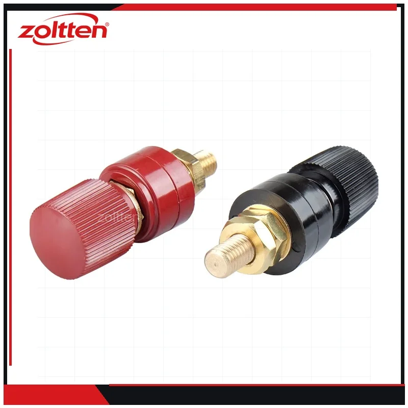 JS-555 M8 High-Current Red Black Terminal Posts for Lithium Batteries Welders Inverters and Test Rigs