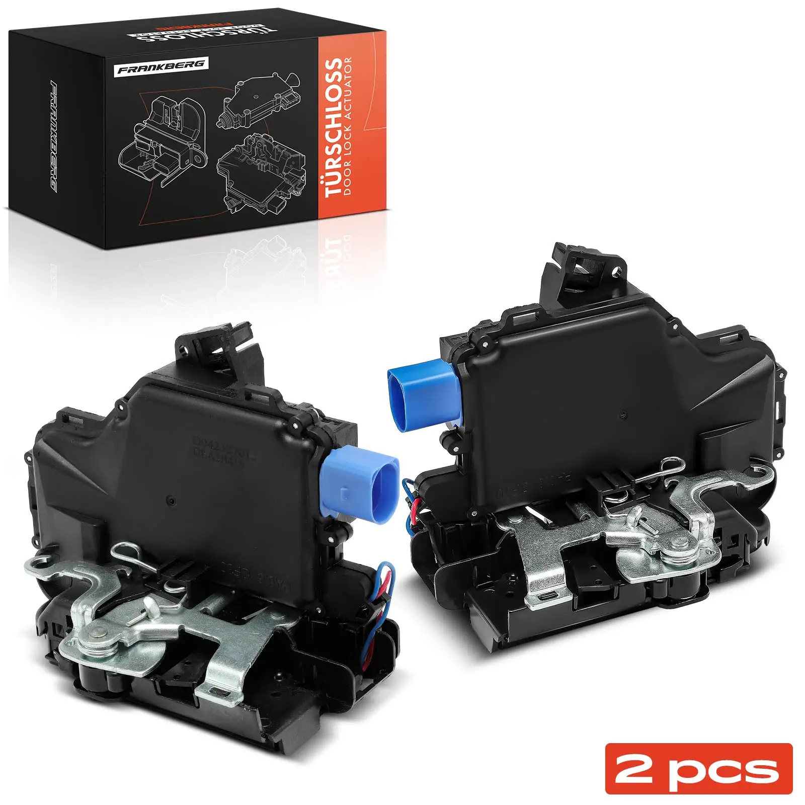 Frankberg 2x Achterdeurslot voor VW Polo Saloon Seat Cordoba Ibiza III 1.2L 1.4L 1.6L 1.9L 2.0L 1.8L 2001-2009 6Y0839016A