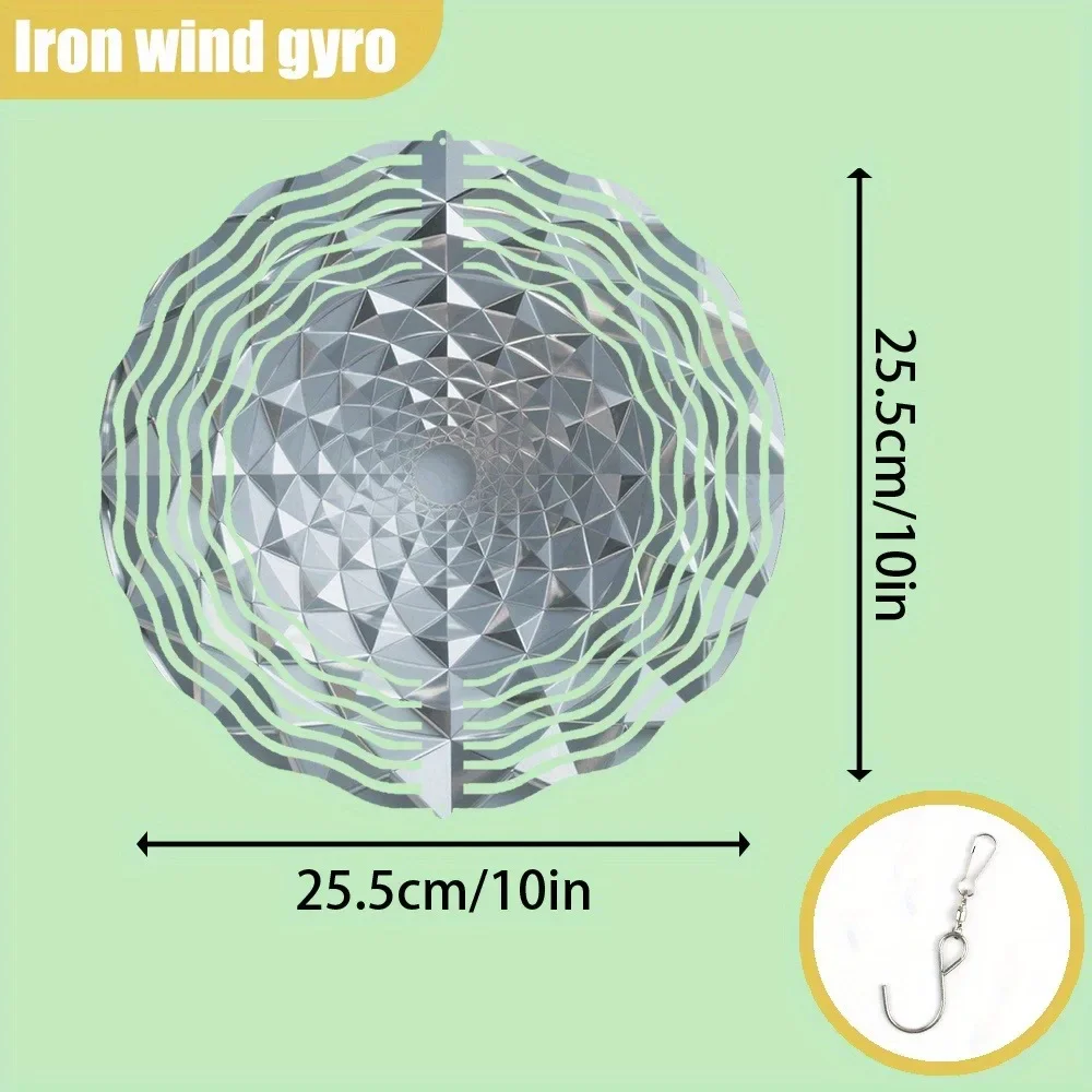 Kinetic Wind Spinner 360 Rotating Metal Garden Art Outdoor Decor for Yard Patio Home