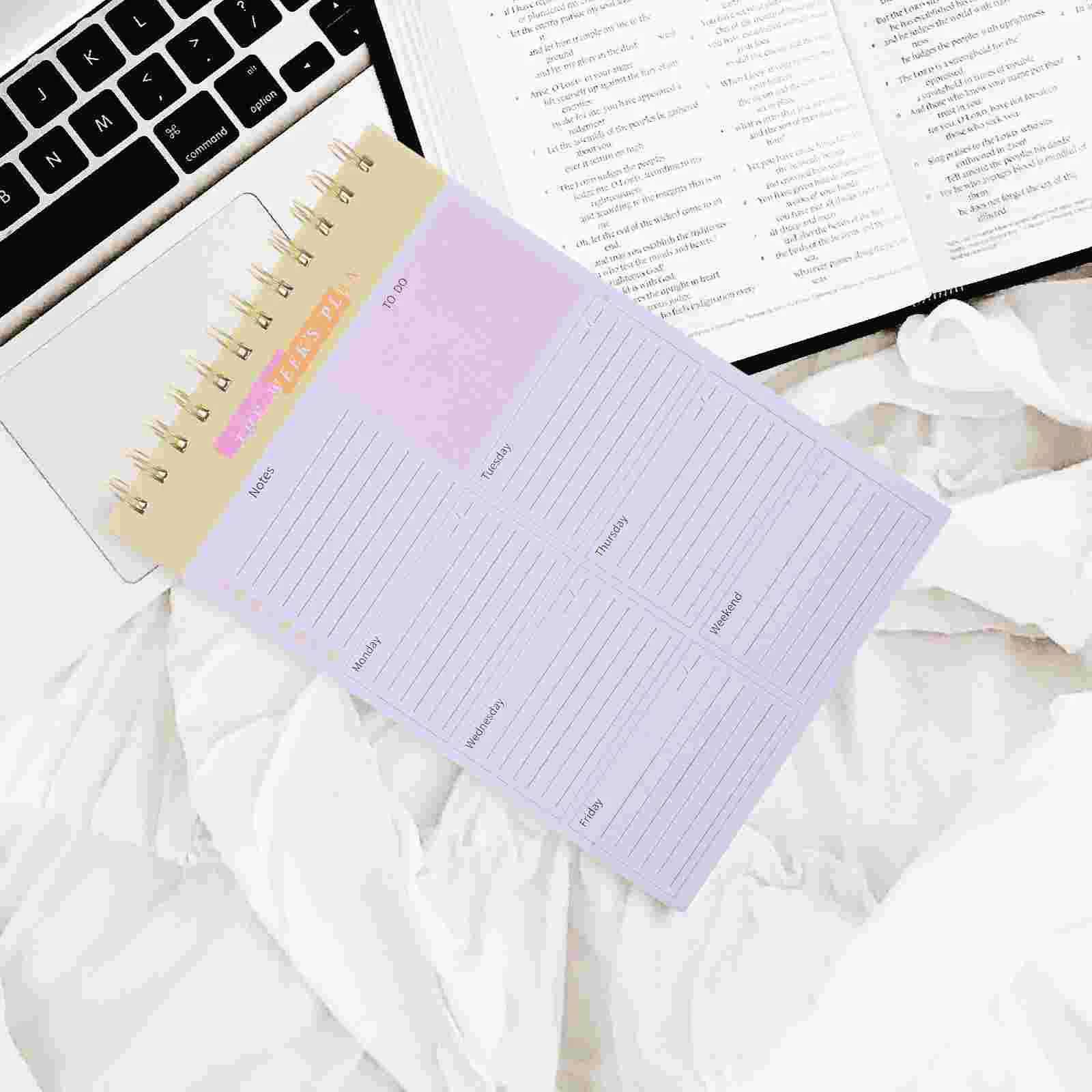 Agenda settimanale con rilegatura a spirale Blocco note settimanale Progetti Planner Notebook Planner settimanale Notebook Organizzatore settimanale Planner settimanale