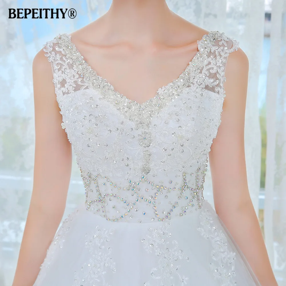 BEPEITHY – robe De mariée en dentelle, épaules dénudées, sans manches, Vintage, grande taille, pour femmes