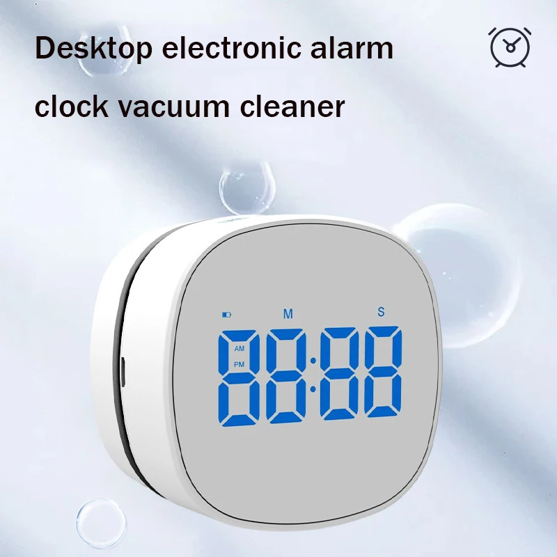 New Vacuum Cleaner Electronic Clock Desk Vacuum Cleaner Home Portable Dust Eraser Cleaner Desktop Wireless Mini Vacuum Cleaner