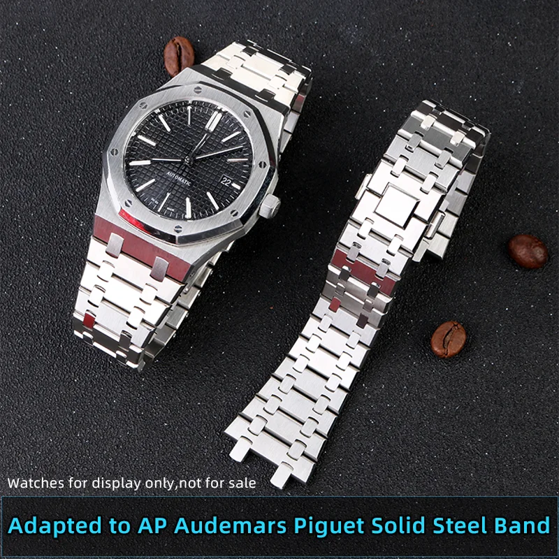 For AP stainless steel strap AP Royal Oak metal strap steel watch chain AP15400 26320 15500 men\'s 26m metal strap bracelet