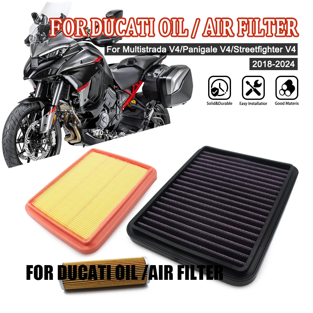 

For DUCATI 1100 Multistrada V4S 2021-2024 Streetfighter V4 2020-2024 Panigale V4 2018-2024 Motorcycle Air Intake Filter Cleaner