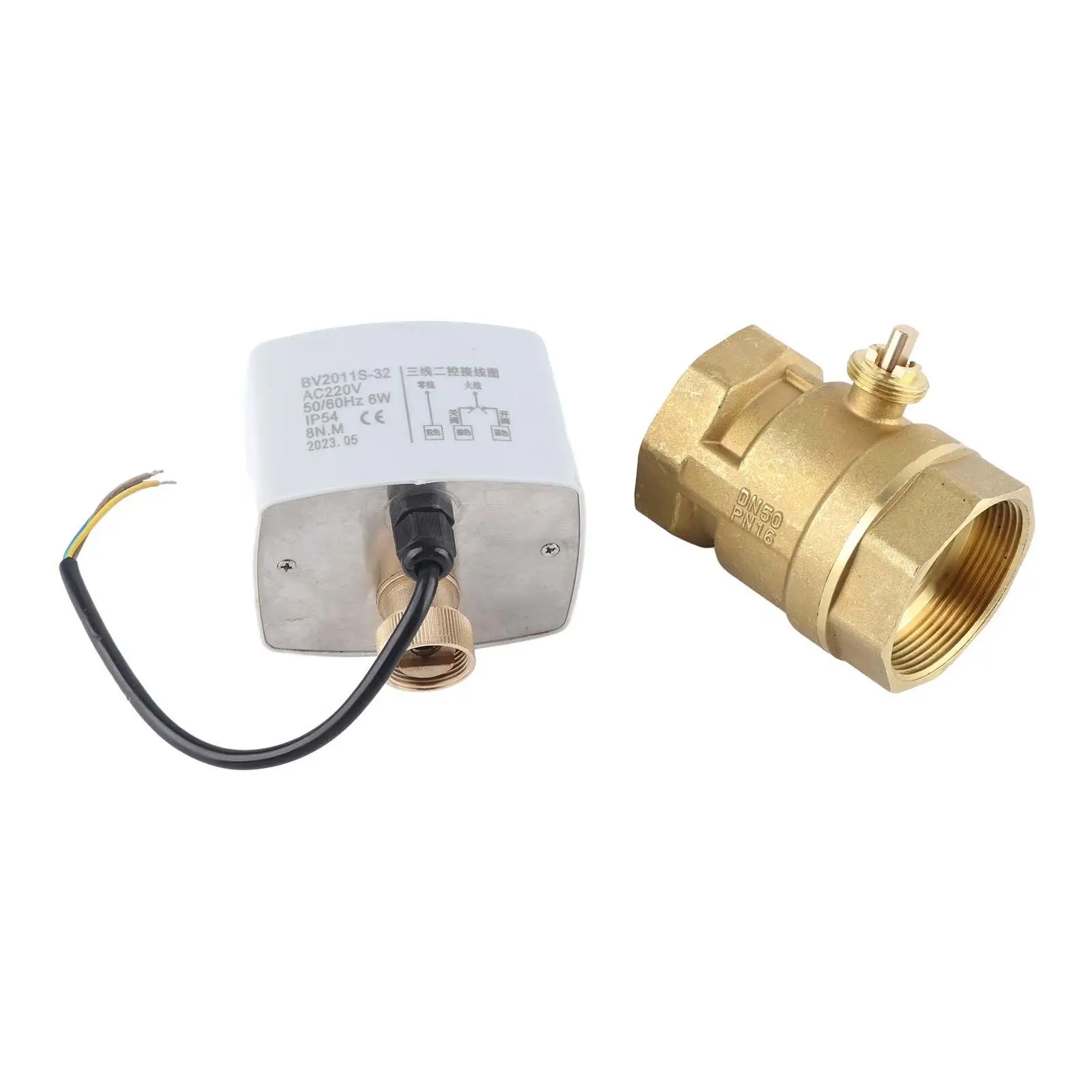 

AC220V DN40 DN50 Brass Motorized Ball 1.5 Inch 2-Way 3-Wire Electric for Easy Control