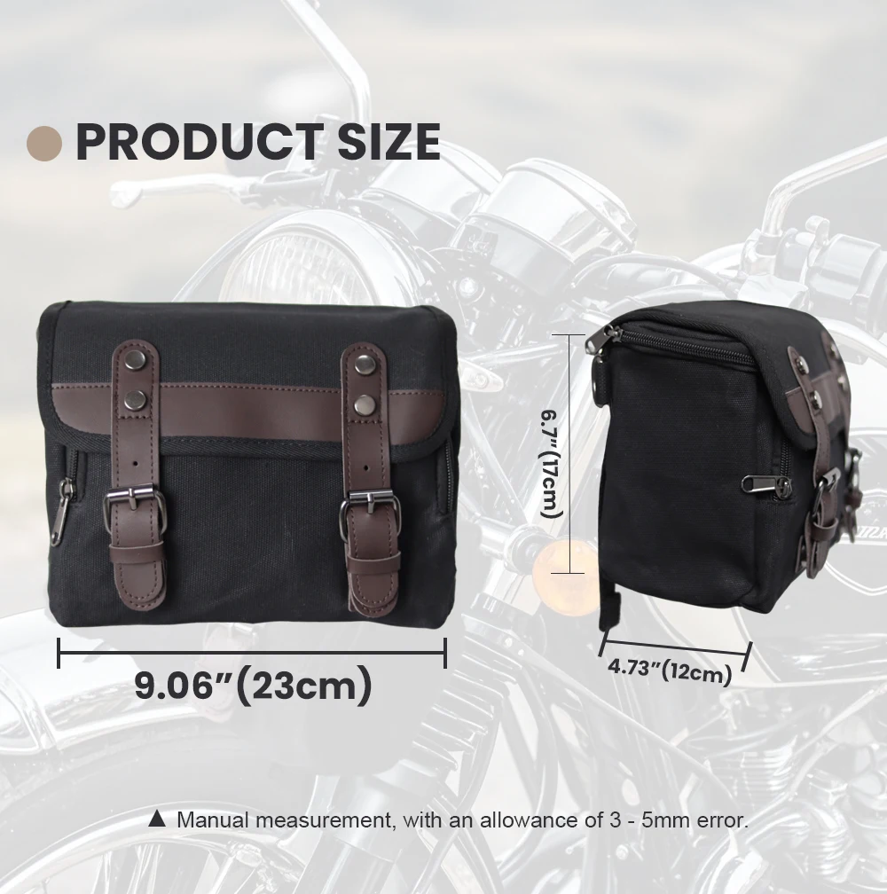 Motorcycle Sidebag Universal Retro Rear Seat Bag Motorbike Tail Bag Electric Vehicle Hanging Bag For HONDA CM300 500