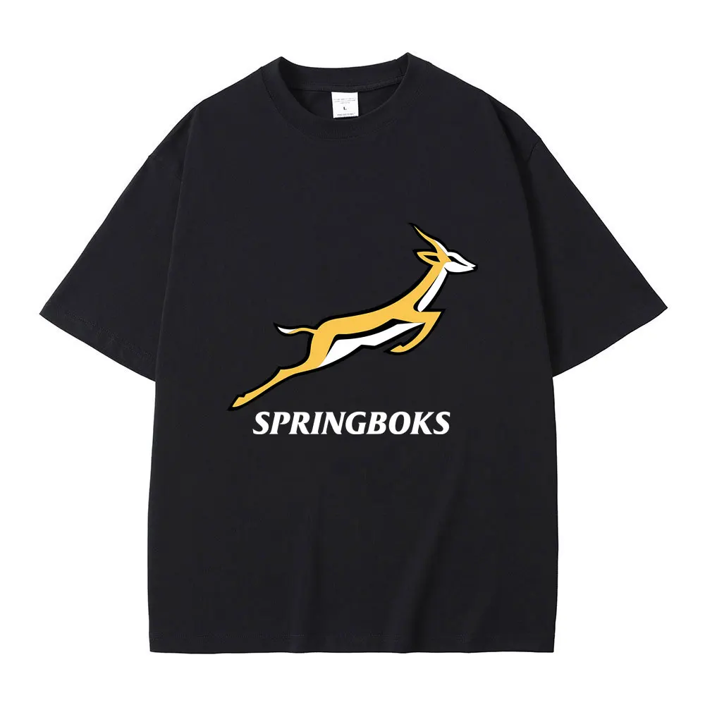 Springbok Rugby Supporter Gear Merch T-shirt Fashion Brand Men Women Pure Cotton Tshirt Men's Fashion Casual Oversized T Shirts