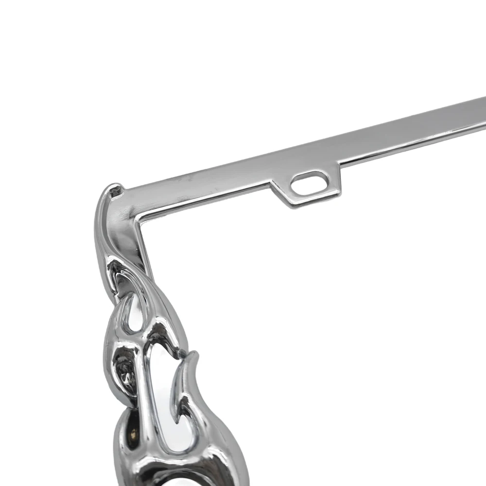 2 Stück ABS Amerikanischer Standard Nummernschildhalter in Flammenform aus Kunststoff Personalisierter Kreativer Kennzeichenrahmen – Detail 11