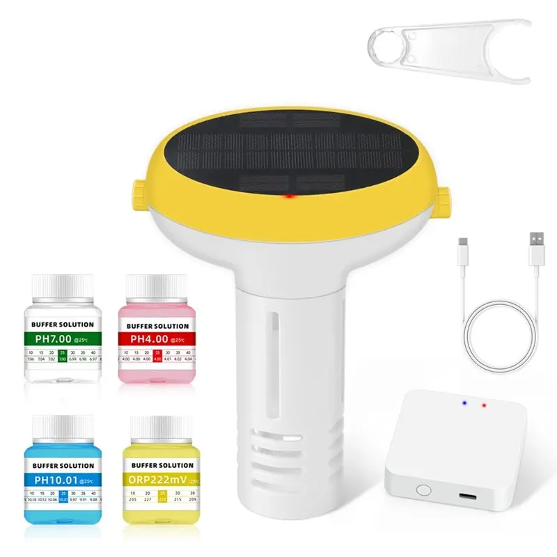 

【PRICE-DROP!】Floating Swimming Pool Water Quality Tester 7 In 1 Tuya Zigbee Wifi Solar Intelligent Chlorine Meter PH ORP Temp Me