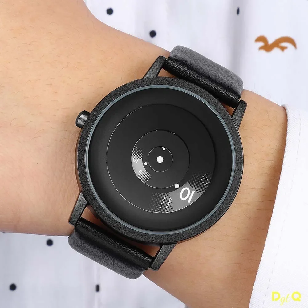 

DGTQ Black Technology Edition Минималистичные модные модные концепции Творческая личность Мужские и женские студенческие часы relogio feminino