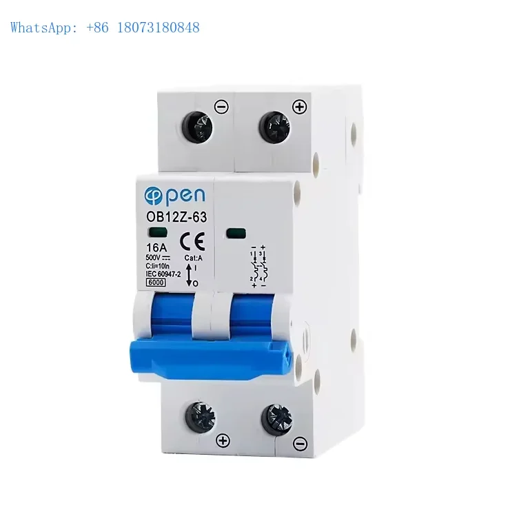 1p 2P 3P 4P 20A 16A 10A 32A 25A  12v 24v 48v  dc circuit breaker for Batter DC MCB Miniature Circuit Breaker With CE Certificate