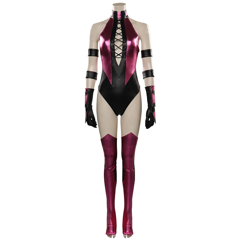 Mortal cos Kombat Mileena Kitana Cosplay Costume Jumpsuit Outfits Adult Female Girls Fantasia Halloween Carnival Disguise Suit