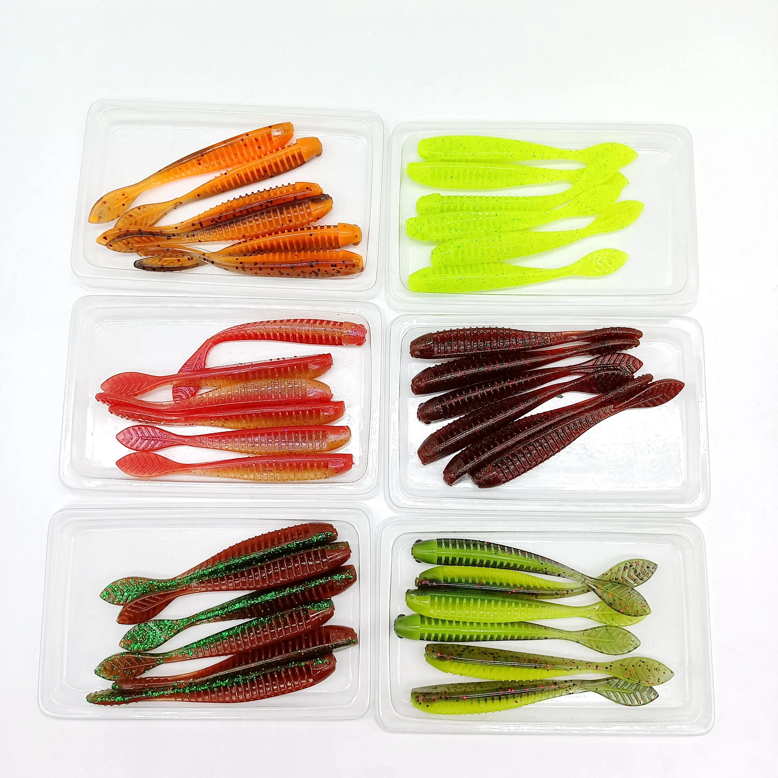 DUODUOYU 6PCS TPE Schwimmenden Angeln Weicher Köder 2,3g/85mm Wobbler Swimbait Silikon Köder Bass Barsch locken Künstliche Köder Tackle – Detail 1