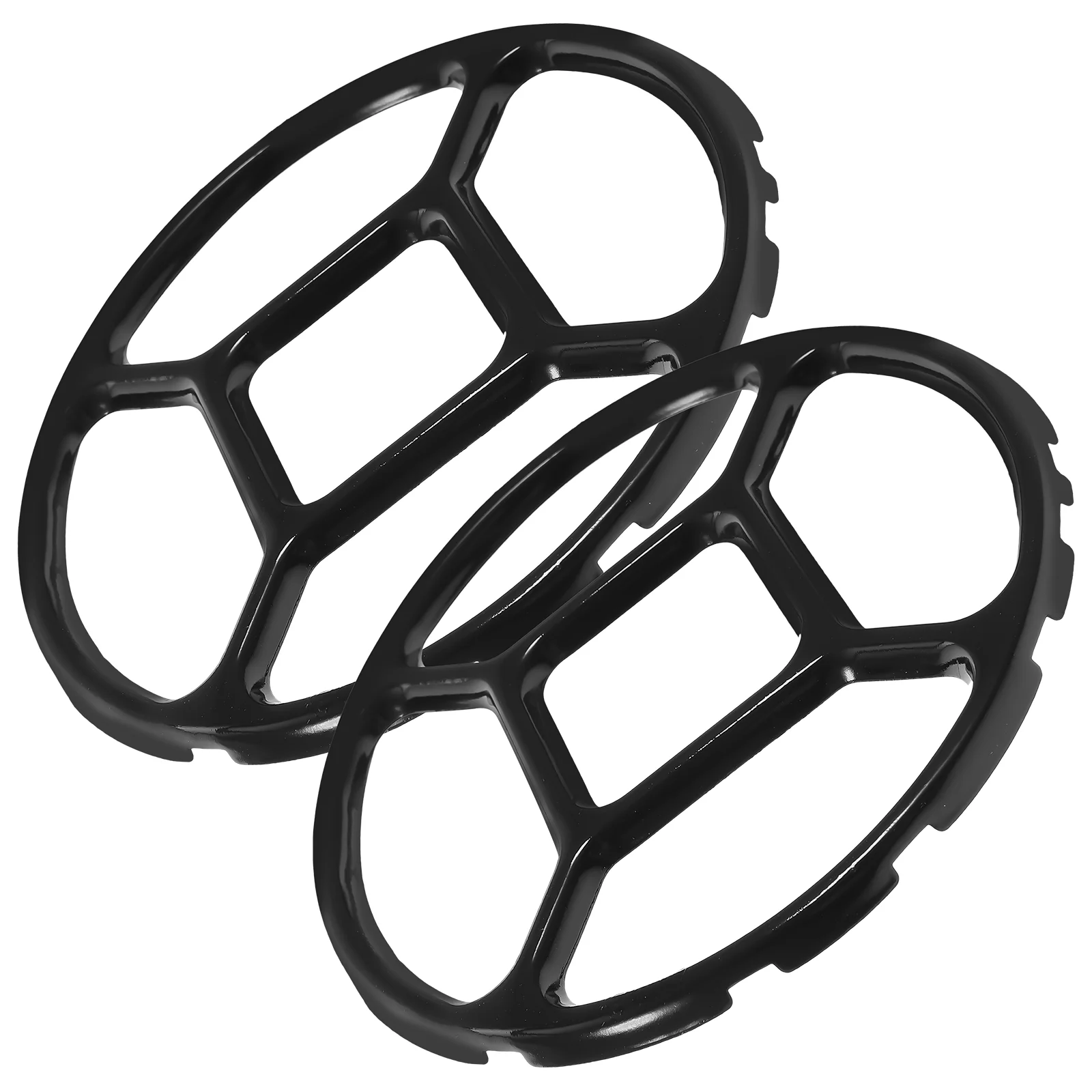 

2 Pcs Auxiliary Support for Small Pot Gas Stove Bracket Stand Enamel Non-slip Anti-slip Wok Pans