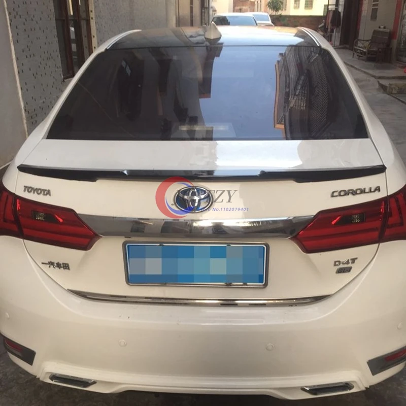 

Rear Trunk Lid Car Spoiler For 2014-2018 Toyota Corolla Glossy Black ABS Plastic Material Accessories Parts