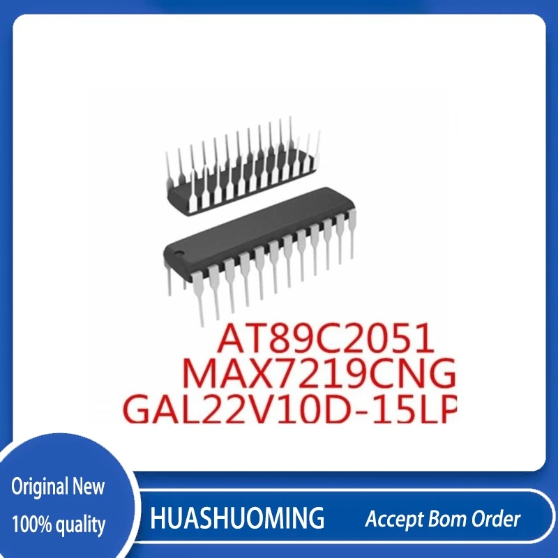 10Pcs/Lot  MAX7219CNG MAX7219ENG AT89C2051 AT89C2051-24PU AT89C2051-24PC  GAL22V10D-15LP GAL22V10D-15LPI GAL22V10D-15LPN DIP-24