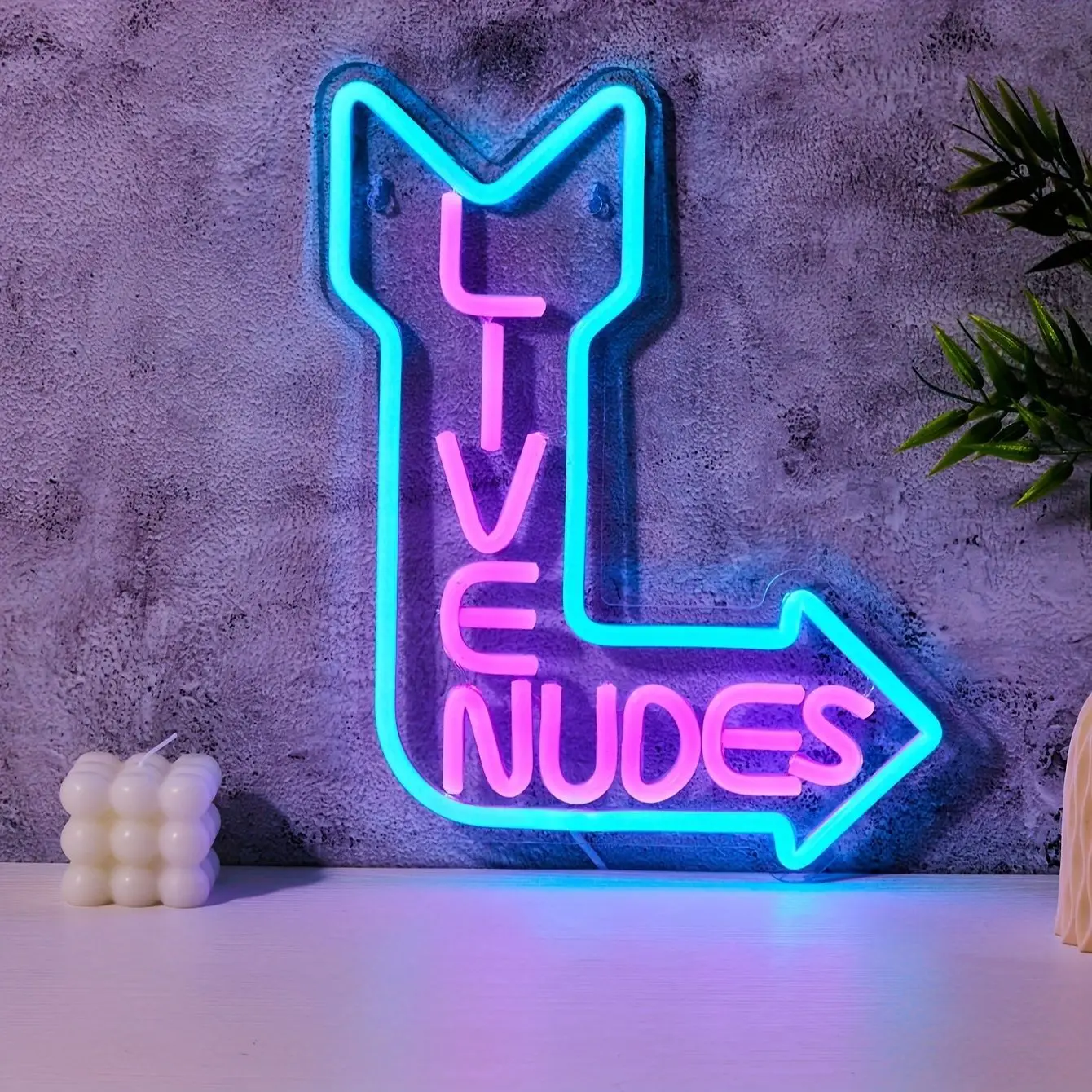 

LIVE Nudes Neon Signs LED Lights For Studio Wall Bedroom Game Room Shop Night Club Beer Drink Bar Decor Custom Neon Light