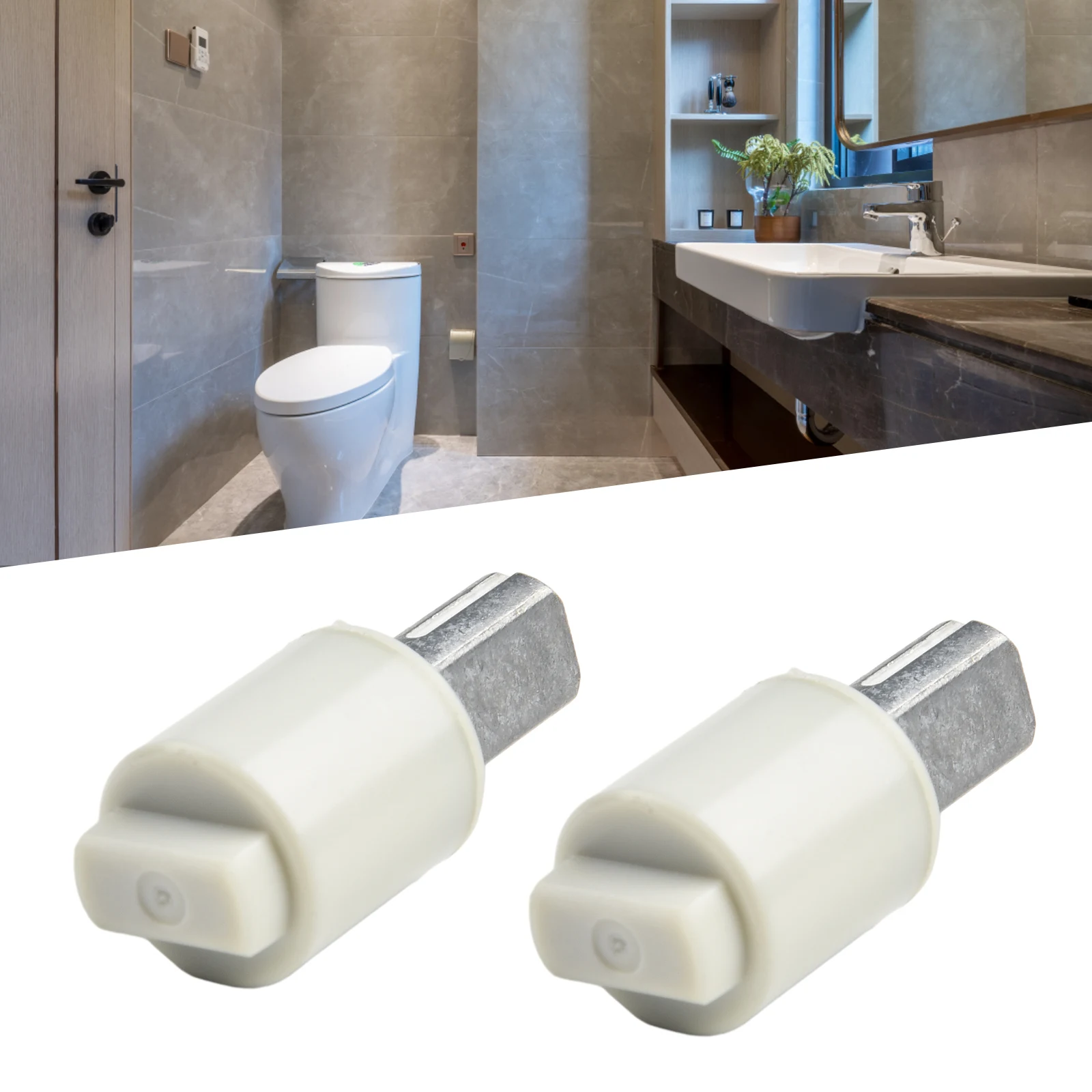 2x Toilet Seat Rotary Damper Plastic Hydraulic Soft Close Rotary Damper Hinge Plumbing Bathroom Toilet Cover Mounting-Fix