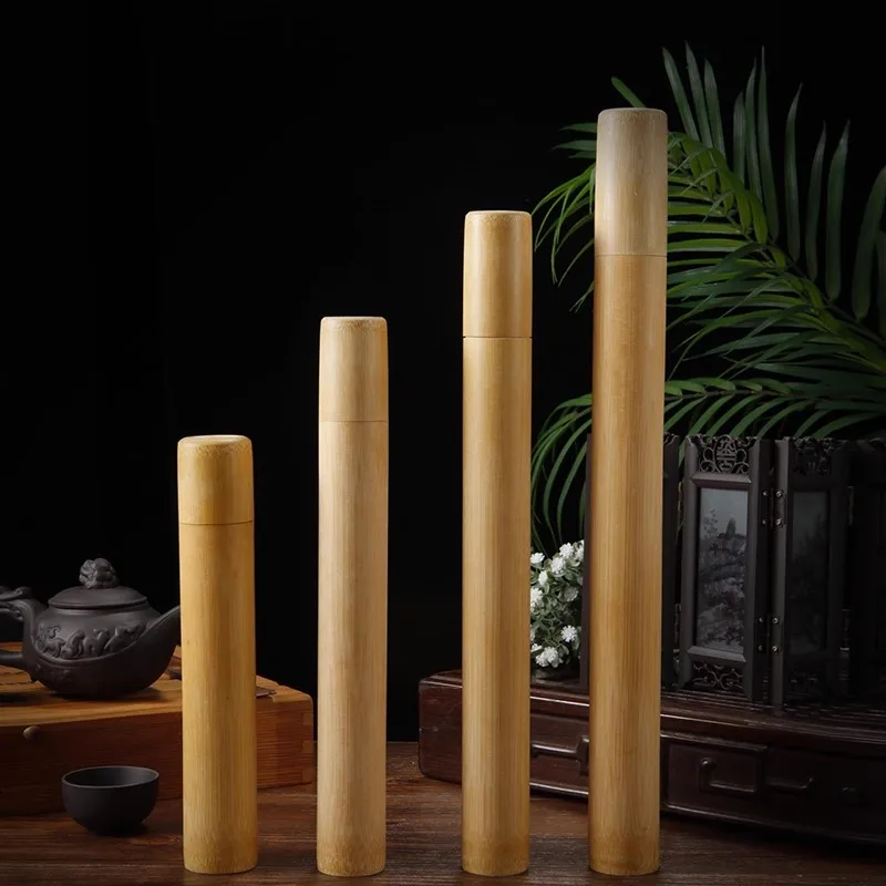 

Многофункциональный держатель для ручек из натурального бамбука, портативный футляр для письма с каллиграфией, органайзер для хранения кистей, ручек