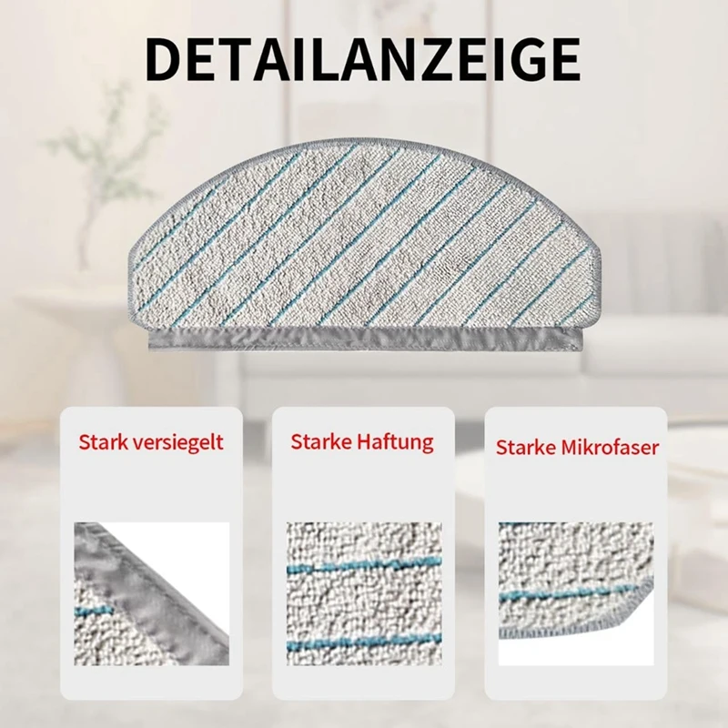 مجموعة واحدة من الملحقات البديلة مناسبة لـ Ecovacs Deebot T10+، الفرشاة الرئيسية، المرشحات، الفرش الجانبية، قماش الممسحة، أداة تنظيف الفرشاة