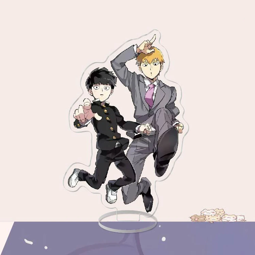 Mob Psycho 100 Stand Model Japan Anime Stand Plate Keychain Cosplay Standing Sign Figure Desk Decor Acrylic Key Chain Fans Gifts