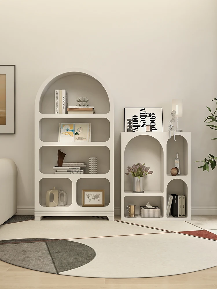 Arched cabinets, bookcases, lockers, cave cabinets, lattice cabinets, living rooms, Nordic cream display cases