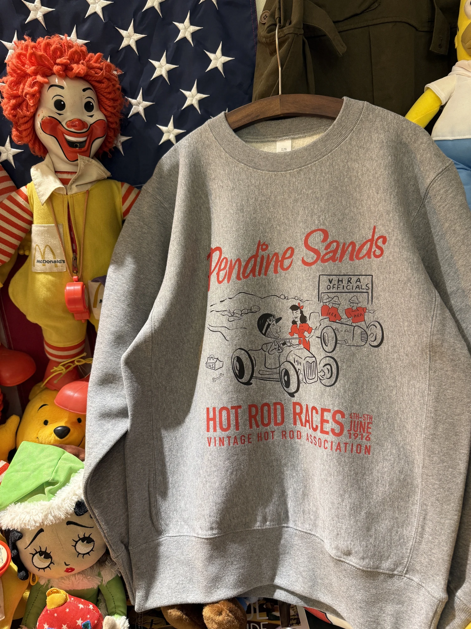 

Amore's Store American Retro Vintage Thiened Fce Hoodie Car Beau Women's Clothing Loose Fit Long Sve round Ne