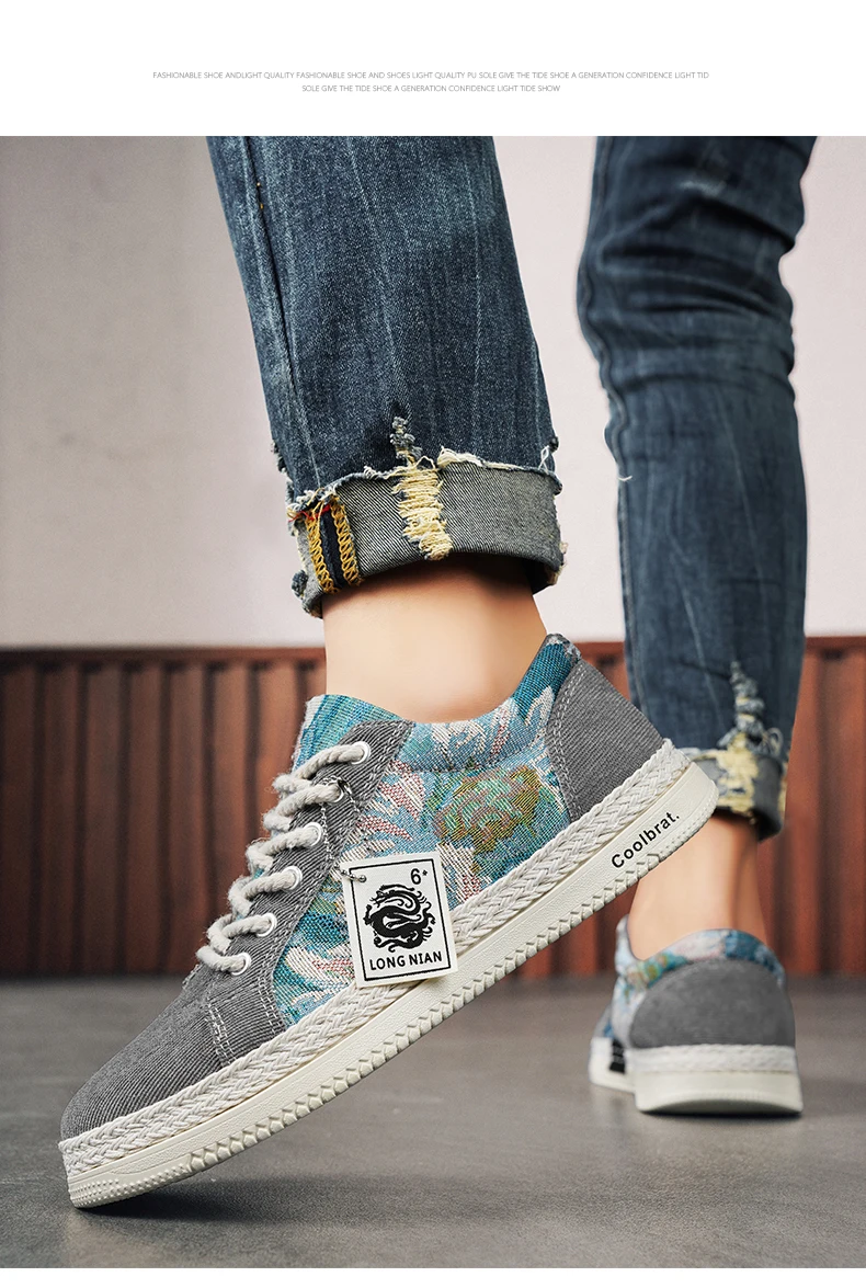 Herren Canvas Freizeitschuhe Frühling und Herbst Neue Atmungsaktive Weichsohlen Outdoor Flache Wanderschuhe Modische Vielseitige Sportschuhe – Detail 14