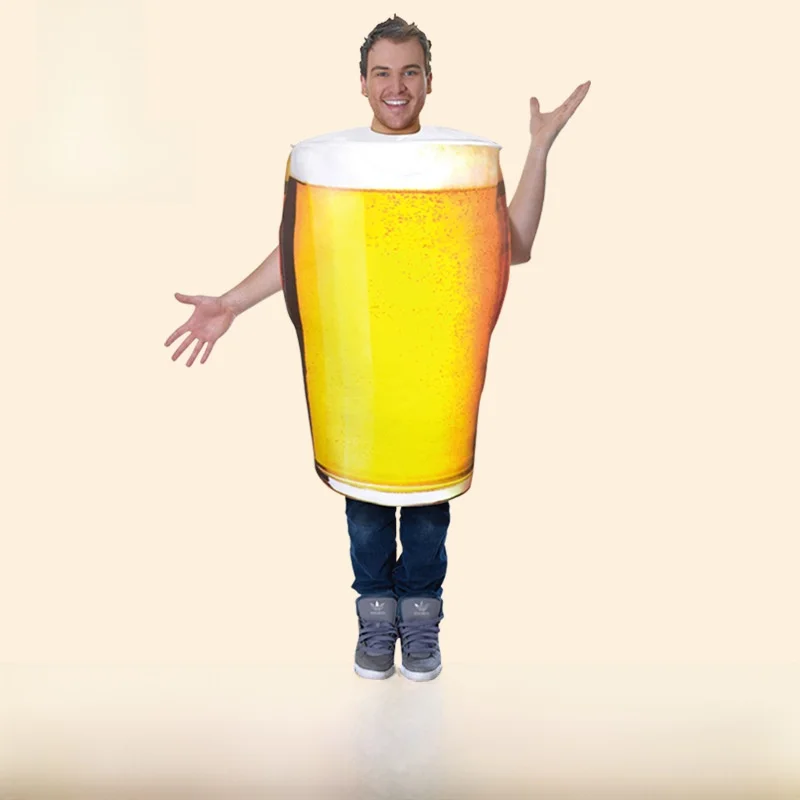 

Adult loween Beer Cup Performance Costume Cosplay Role-plang Funny Men's Performance Clothes Chinese Stage Ethnic Wear