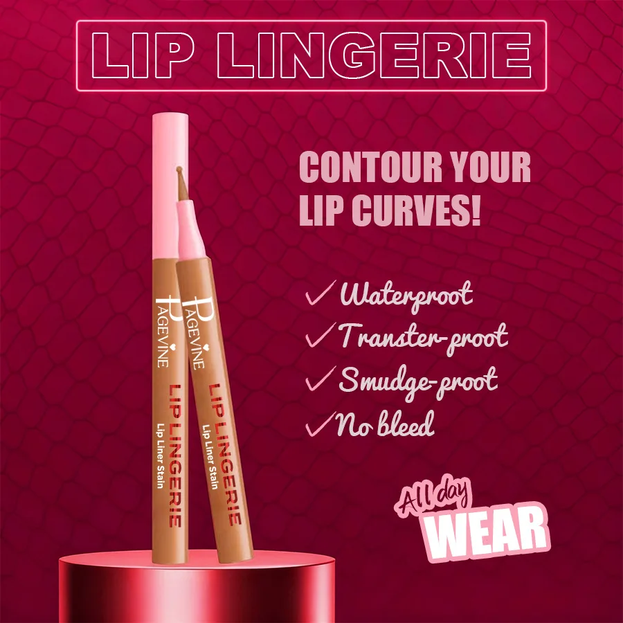 Natural-Looking Lip Pencil Smudge-Proof Long-Lasting Lip Crayon with Rounded Tip for Creamy Smooth Application Daily Cosmeticos