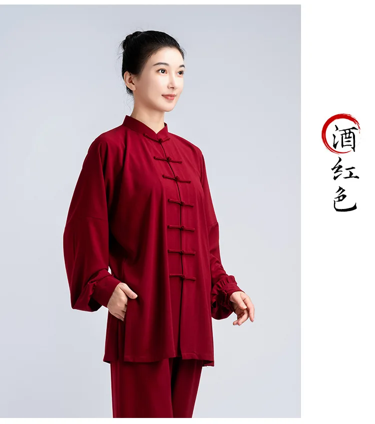 Tai-Chi-Anzug aus Baumwoll-Leinen für Damen und Herren, 5 Farben, Kampfkunst-Kung-Fu-Anzug für Baduanjin-Aufführungen, Frühling/Sommer – Detail 12