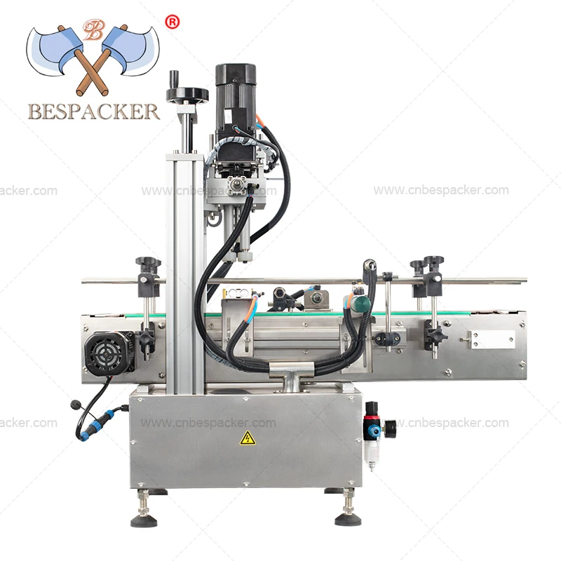 Bespacker YL-S Volautomatische Tafelmodel 4 Wiel Schroef Capping Machine Voor Glazen Flessen