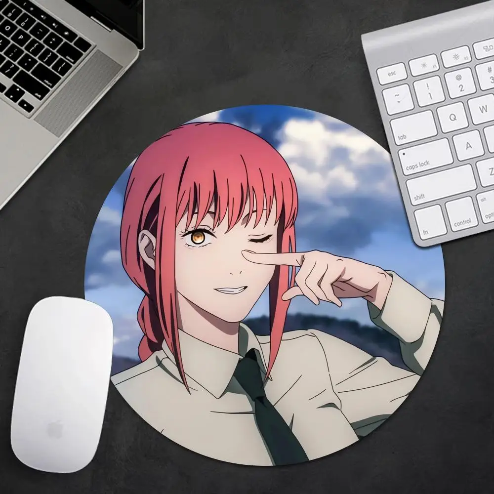 Anime Chainsaw Man Gaming Round XS Small Mousepad For PC Gamer Desktop Decoration Office 220x220mm Mouse Mat Deskmat Rug
