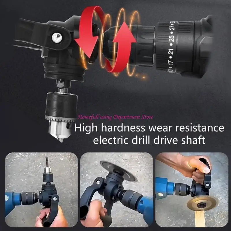 

Right Angled Drill Attachment 90 Degree Drill Chuck with Handle Cordless Right