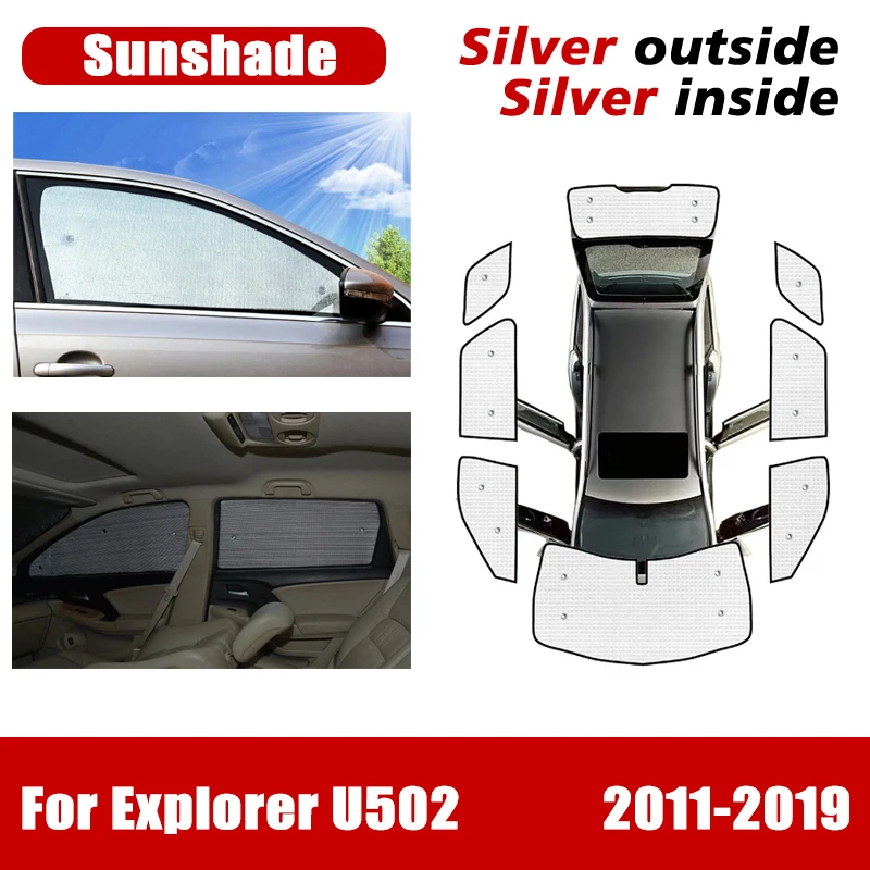 

For Ford Explorer U502 MK5 2011~2019 Car Anti-UV Sunshades Auto Sun Visors Window Shading Sun Protector Covers Car Accessories