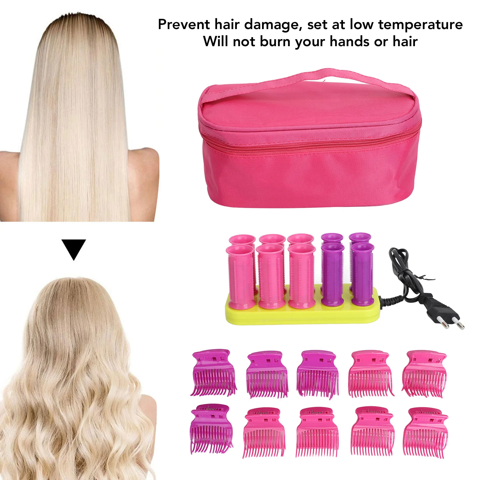 

Electric Heated Hair Roller 70W Hair Hot Rollers Fast Heating Long Lasting Hair Styling Electric Hot Rollers