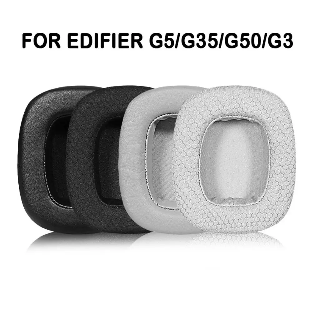 1Pair Soft Replacement Ear Pads Foam Sponge Headphone Accessories Ear Cushion Protein Leather Earpads for Edifier G5/G35/G50/G3