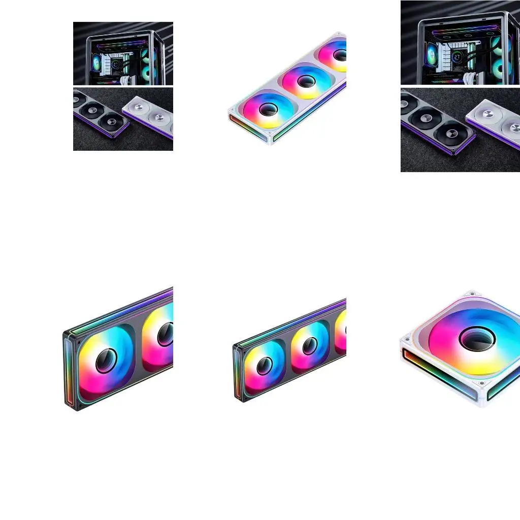 

120 240 360 Блок вентилятора с одним кадром 3 x 120 мм RGBS Вентилятор Динамические подшипники A4WF