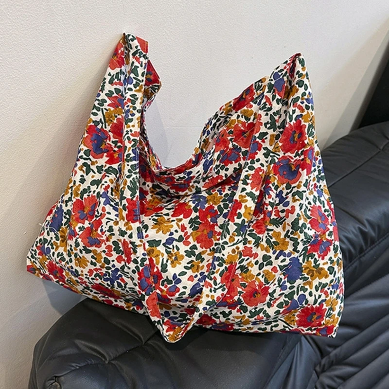 Bolsa ombro moderna com estampa floral capacidade armazenamento para itens essenciais diários