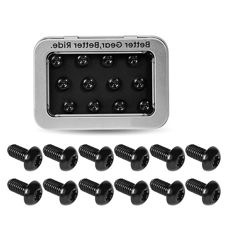 SYDS 12Pcs M5x10mm T25 Torx Titanium Alloy Disc Brake Rotor Bolt