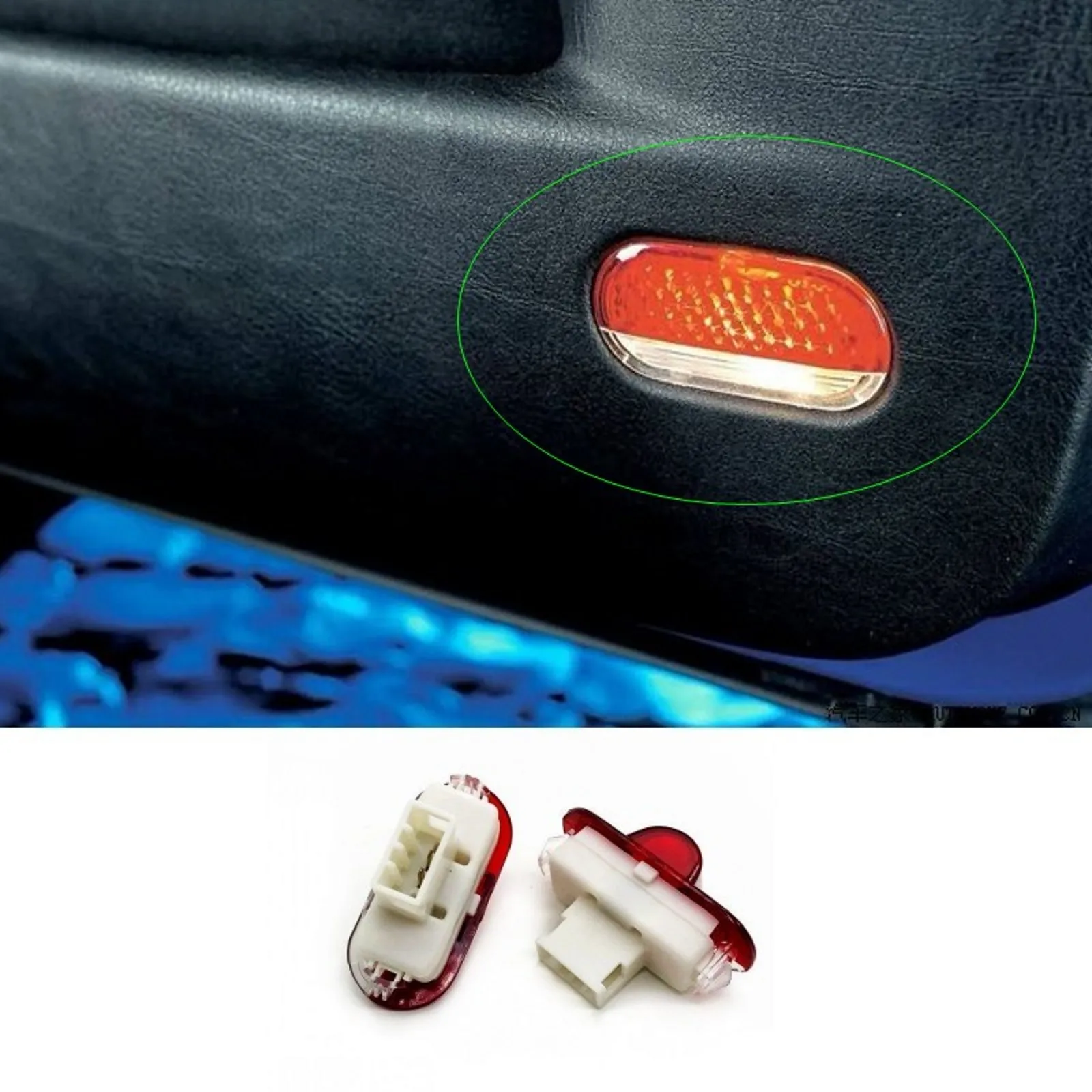 2Pcs LED Car Door Logo Light Projector Lamp For VW Volkswagen Golf 3 4 Beetle Jetta MK4 Bora Sharan Touran Lavida Caddy MK3 Polo