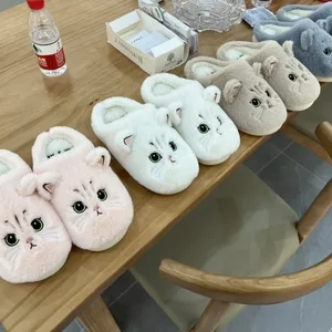 Felpudo Flip Flops für Männer und Frauen, Haushaltsflop -Hausschuhe, Plüschrutschen, innere Fuzzy -Hausschuhe, entzückende Baumwollschuhe, Winter 10 Hauptverkaufskatze -Sneaker - №5