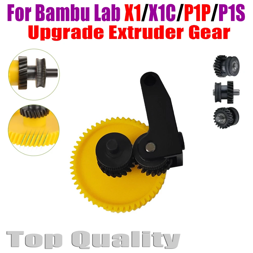 

For Bambu Lab P1S P1P X1 X1C Extruder Gear Hardened Steel Upgrade Assembly Bambulab Extruder Gear 3D Printer Accessories