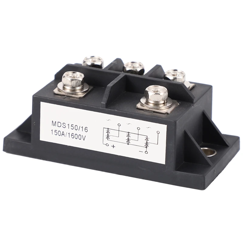 Y43A-MDS150A 3-Phase Diode Bridge Rectifier 150A Amp 1600V Copper 150 Celsius 80X40x33mm Metal Case Diode Bridge Control